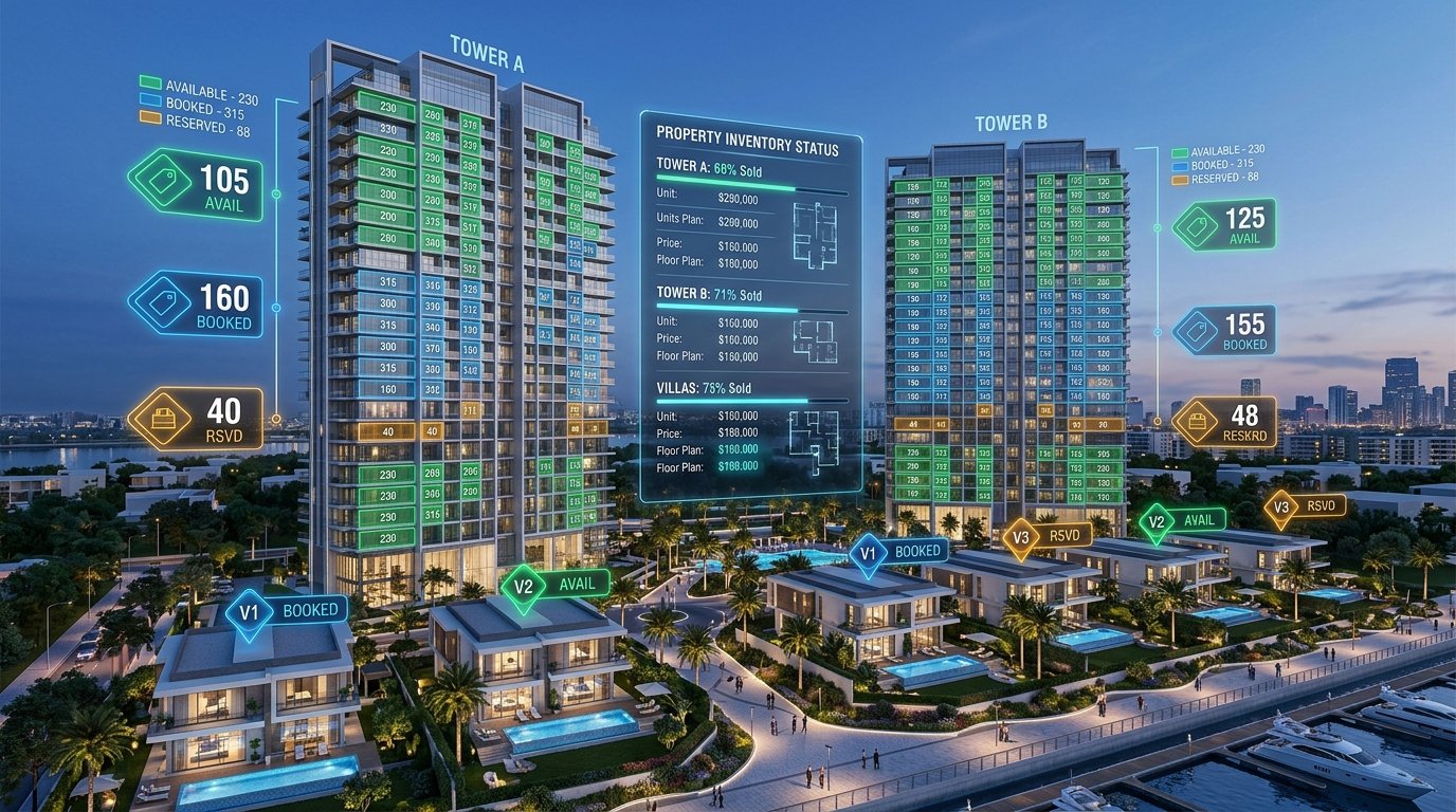 3D Real Estate Tower and Villa Matrix System